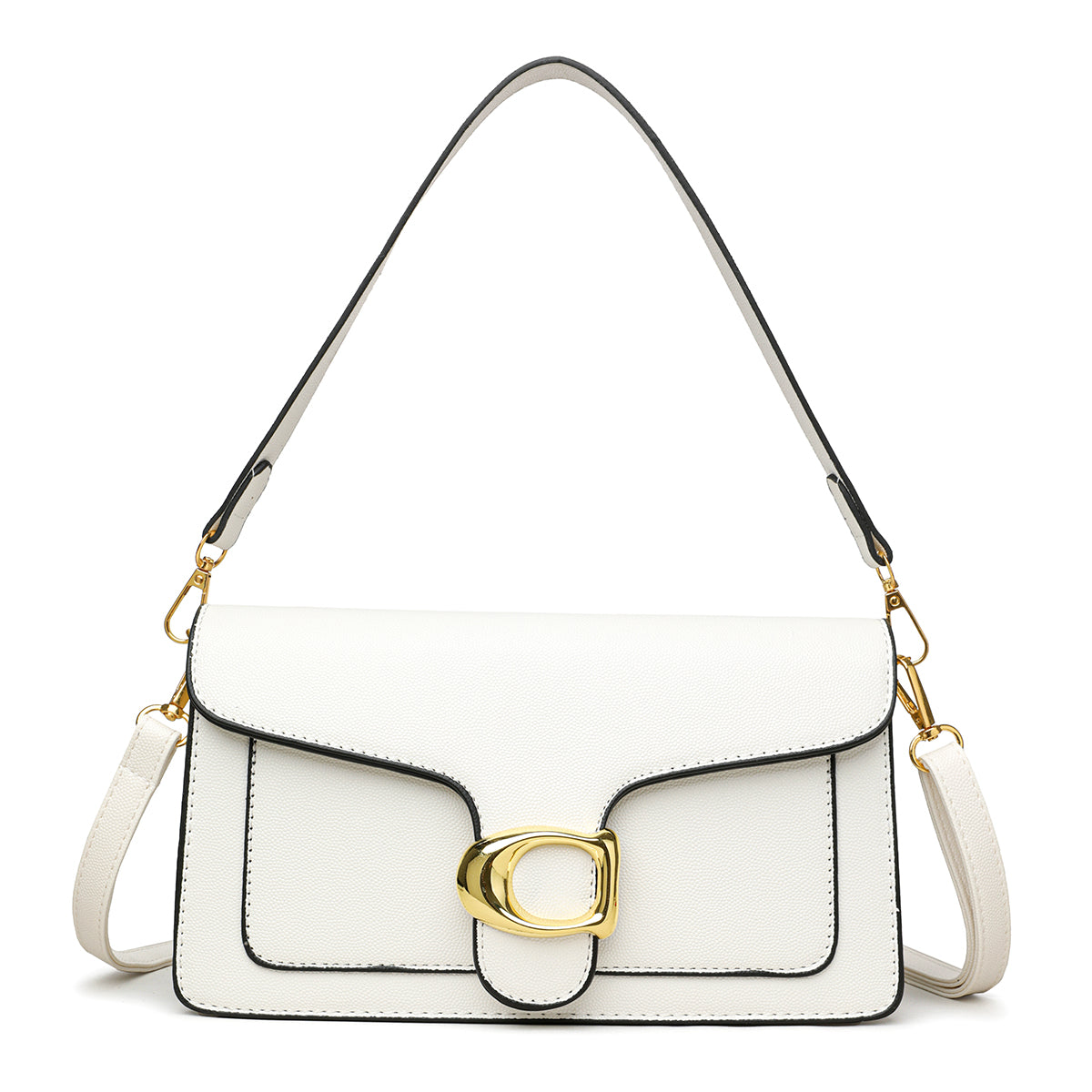 The "Chic Contraste" Shoulder Bag (White)