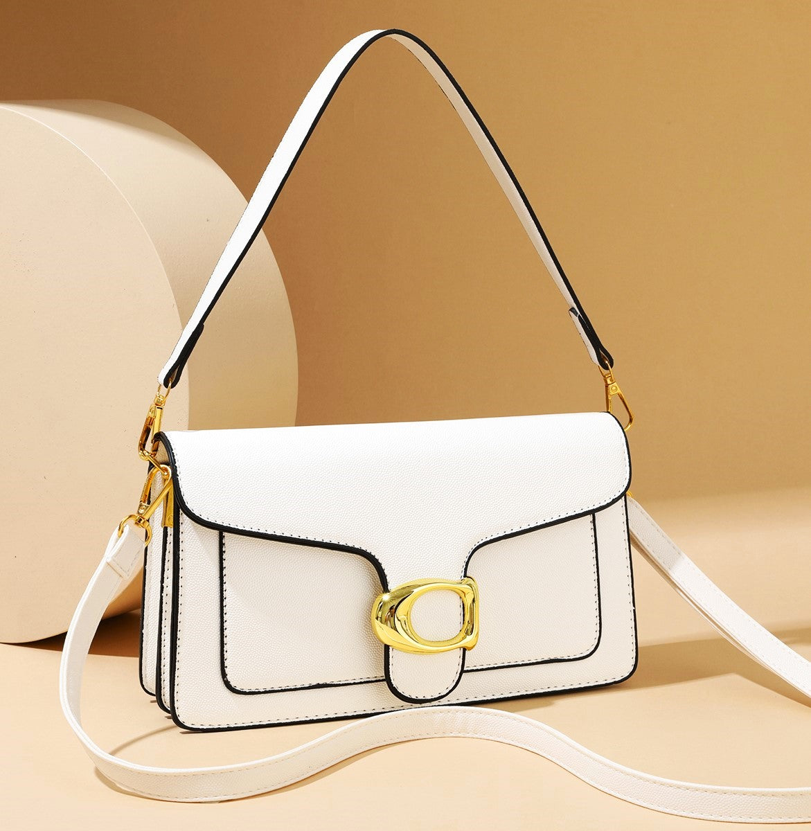 The "Chic Contraste" Shoulder Bag (White)