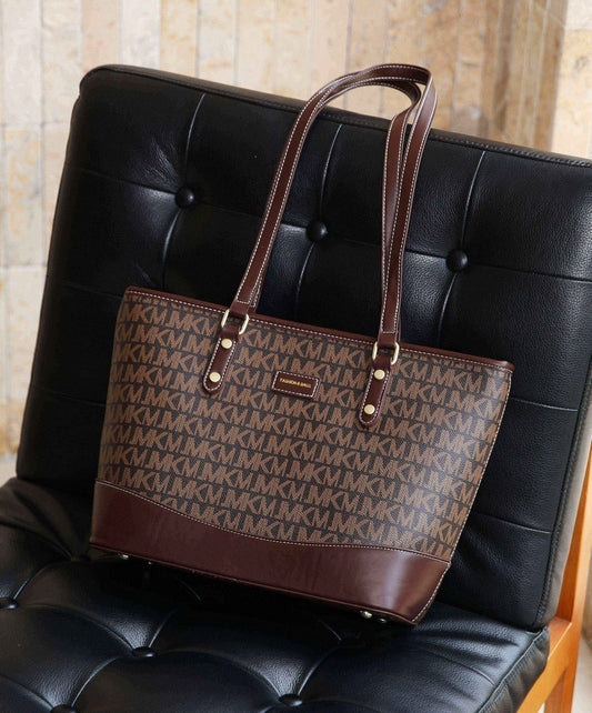 Signature Monogram Tote Bag – Brown Edition