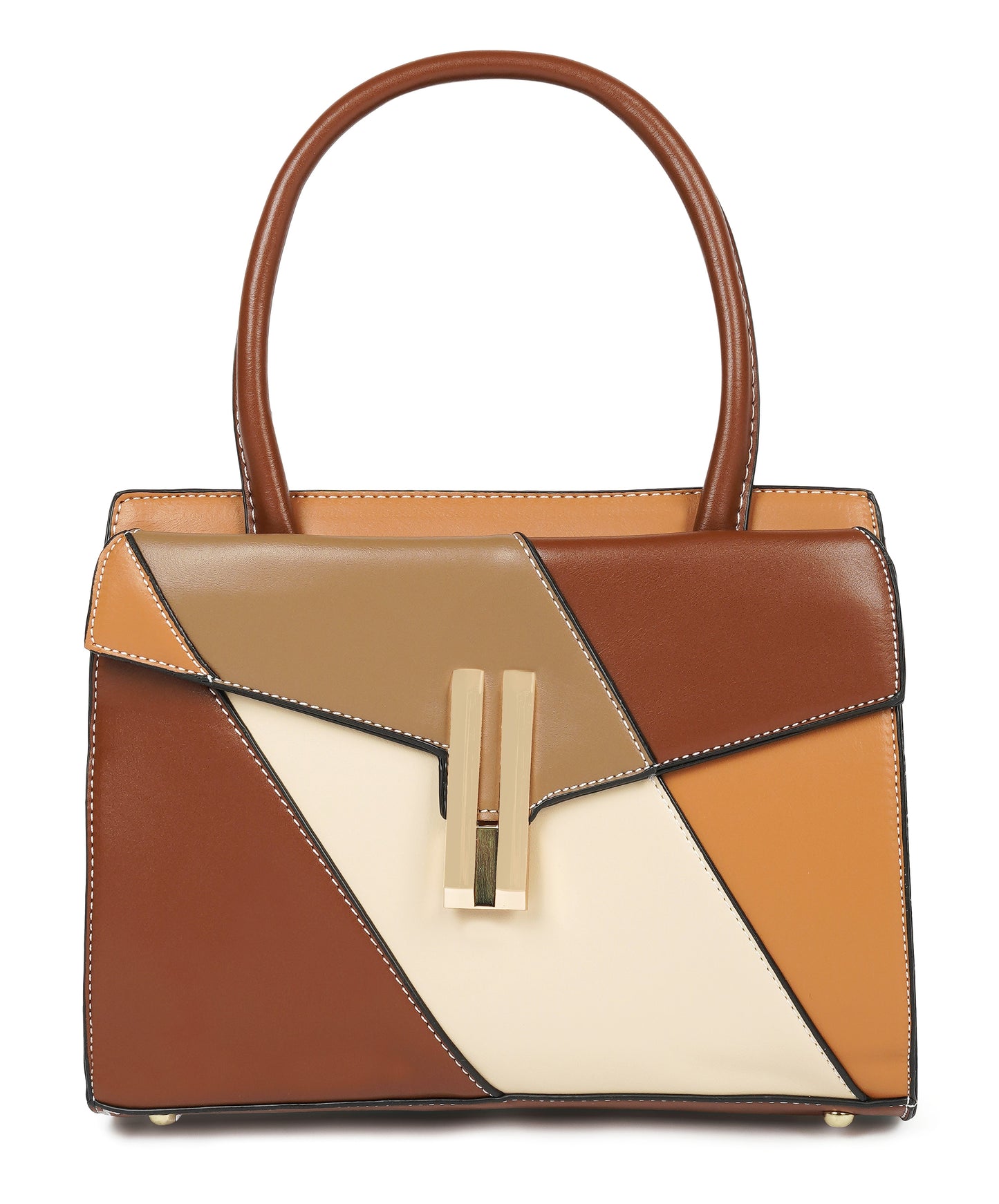 The "Modern Mosaic" Top-Handle Bag