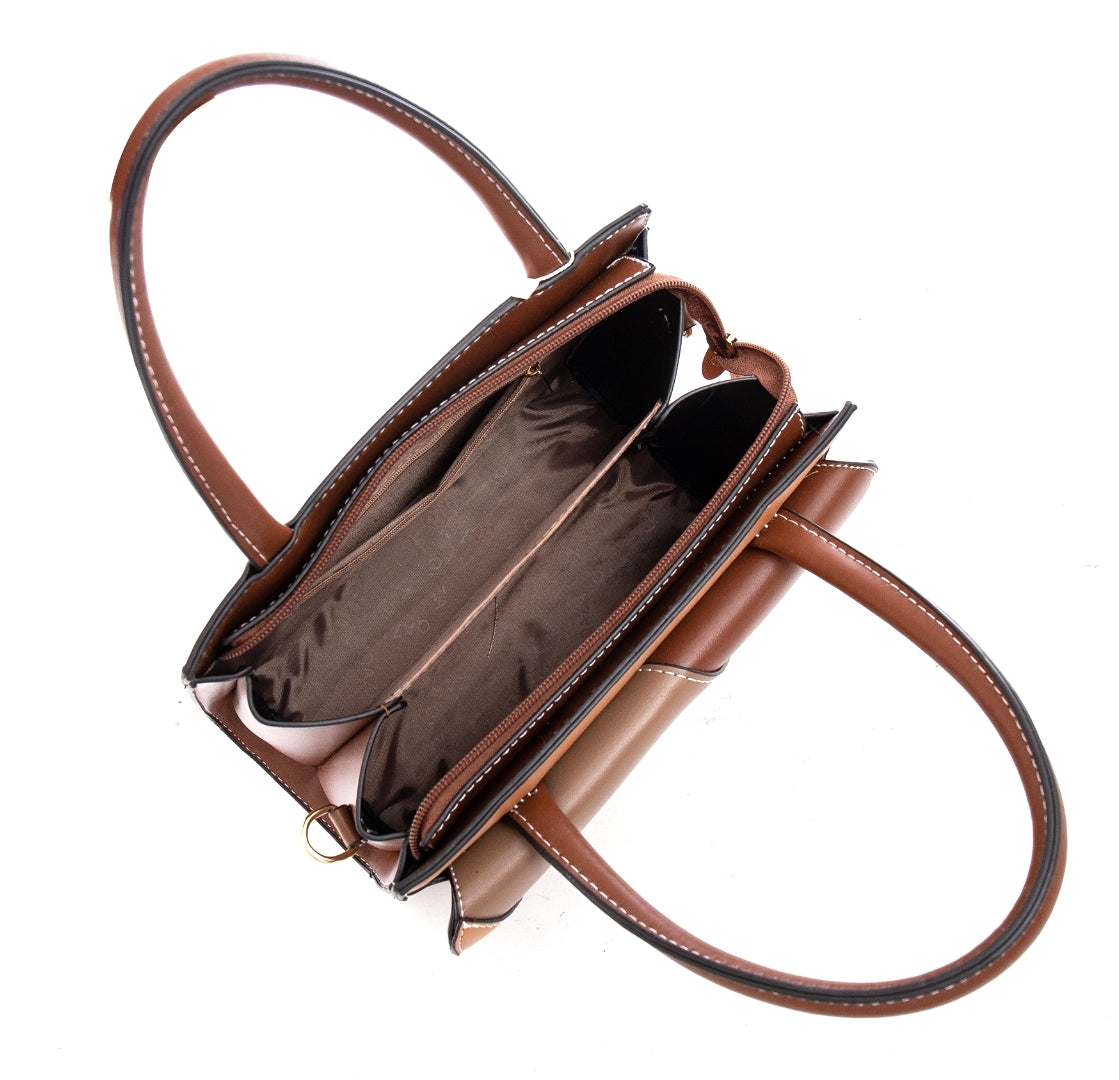 The "Modern Mosaic" Top-Handle Bag