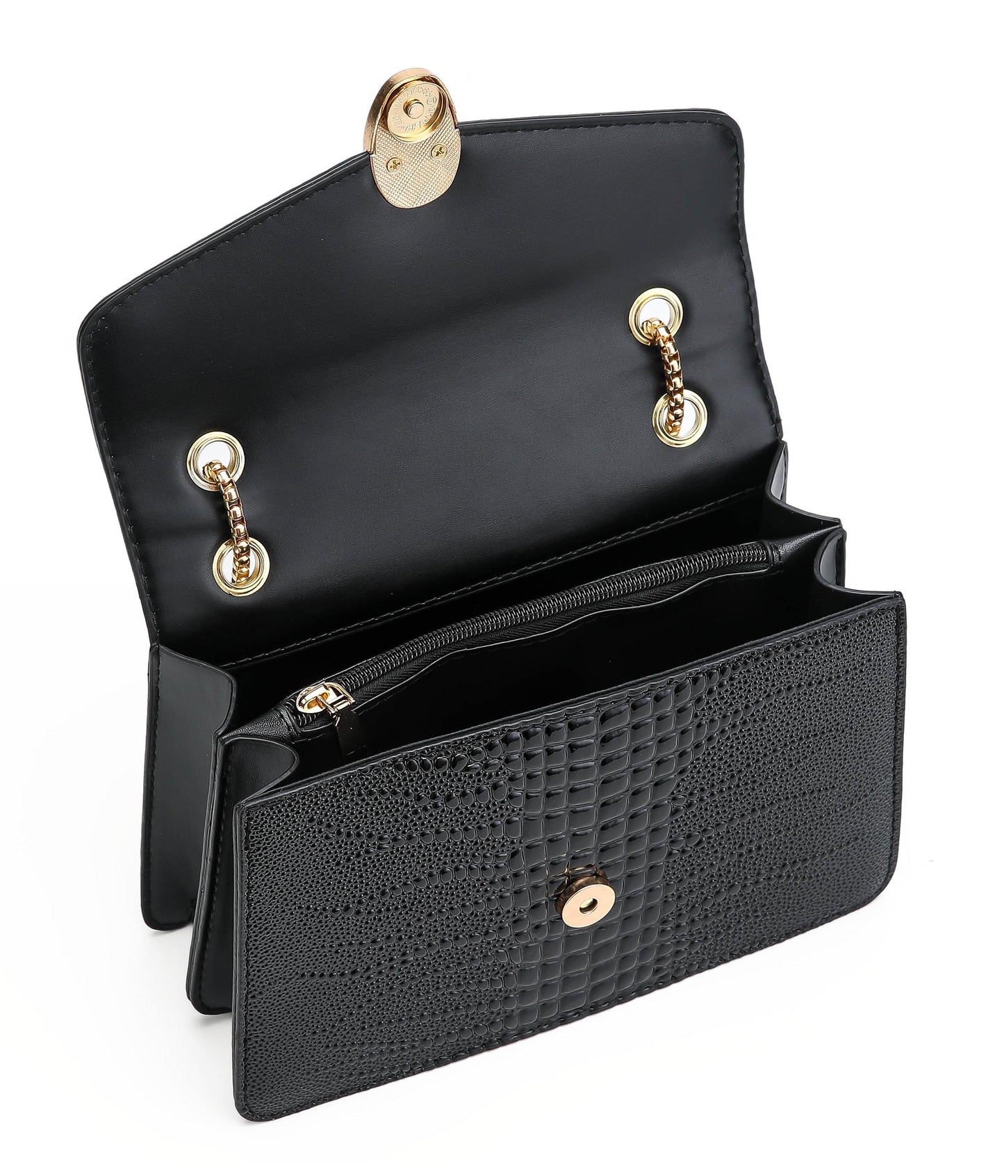 The "Midnight Serpent" Flap Bag