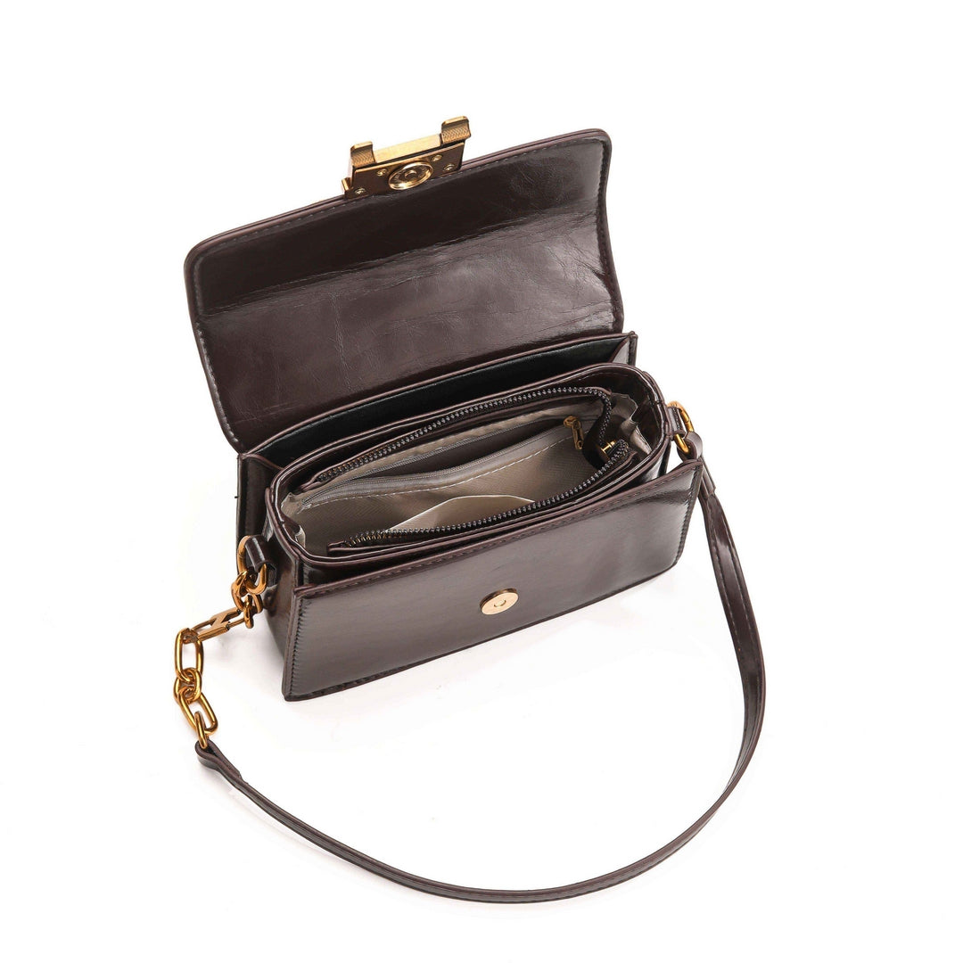 Classic Chain Shoulder Bag – Espresso Brown Edition