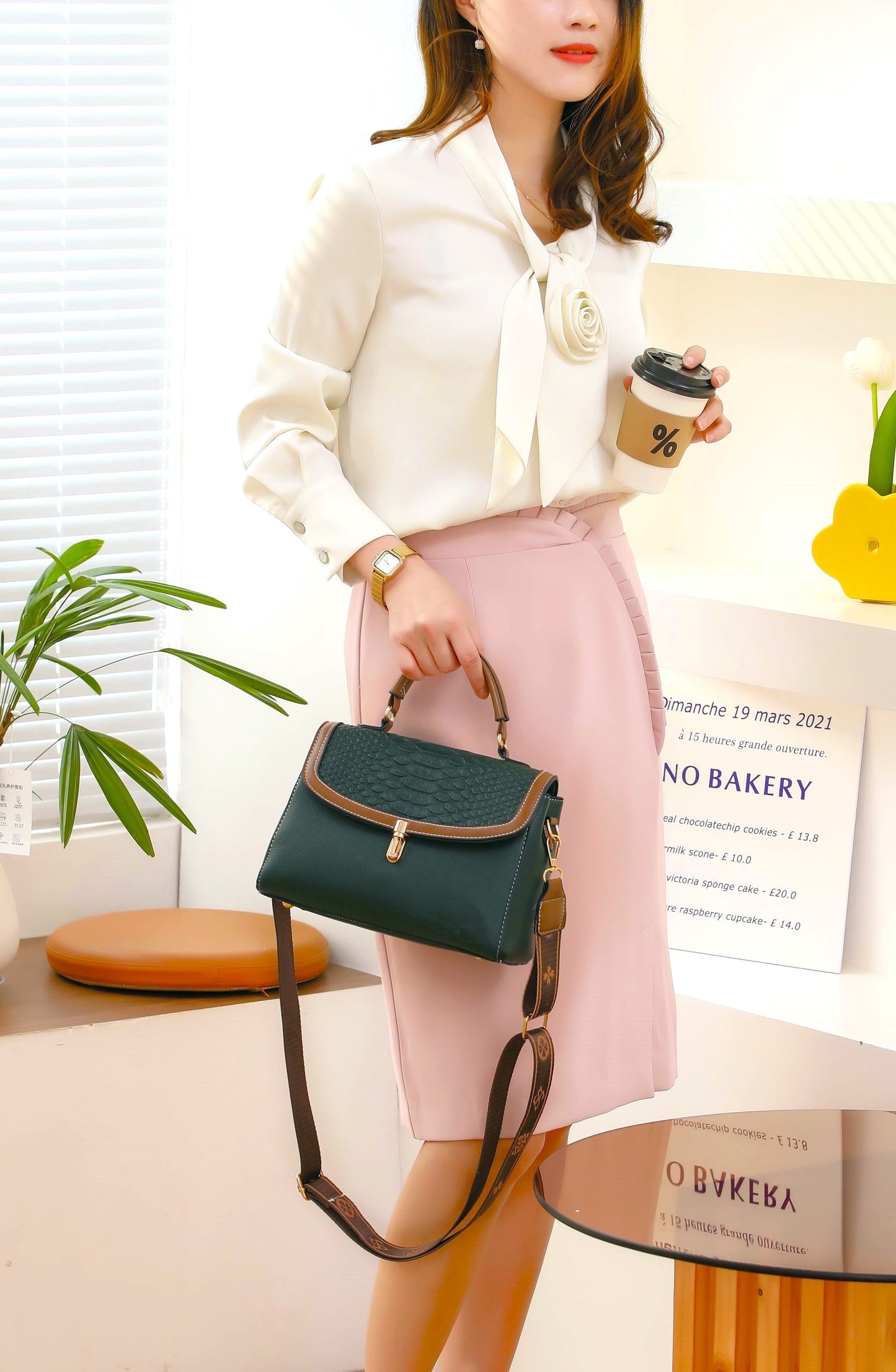 Croc-Embossed Vibe Bag