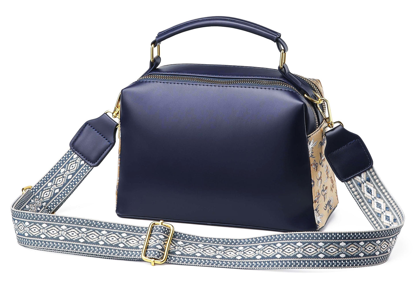 The "Enchanted Crane" Jacquard Satchel