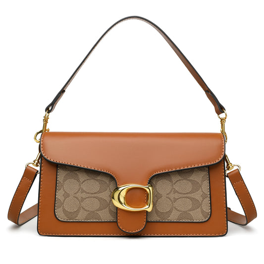 The "Monogram Buckle" Shoulder Bag (Cognac)