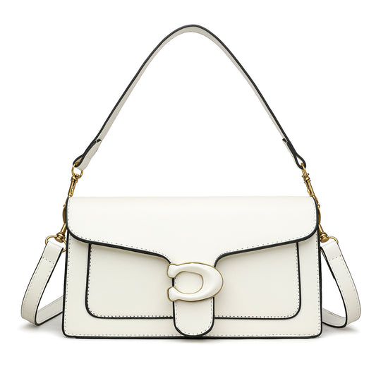 The "Arctic Buckle" Shoulder Bag (White)