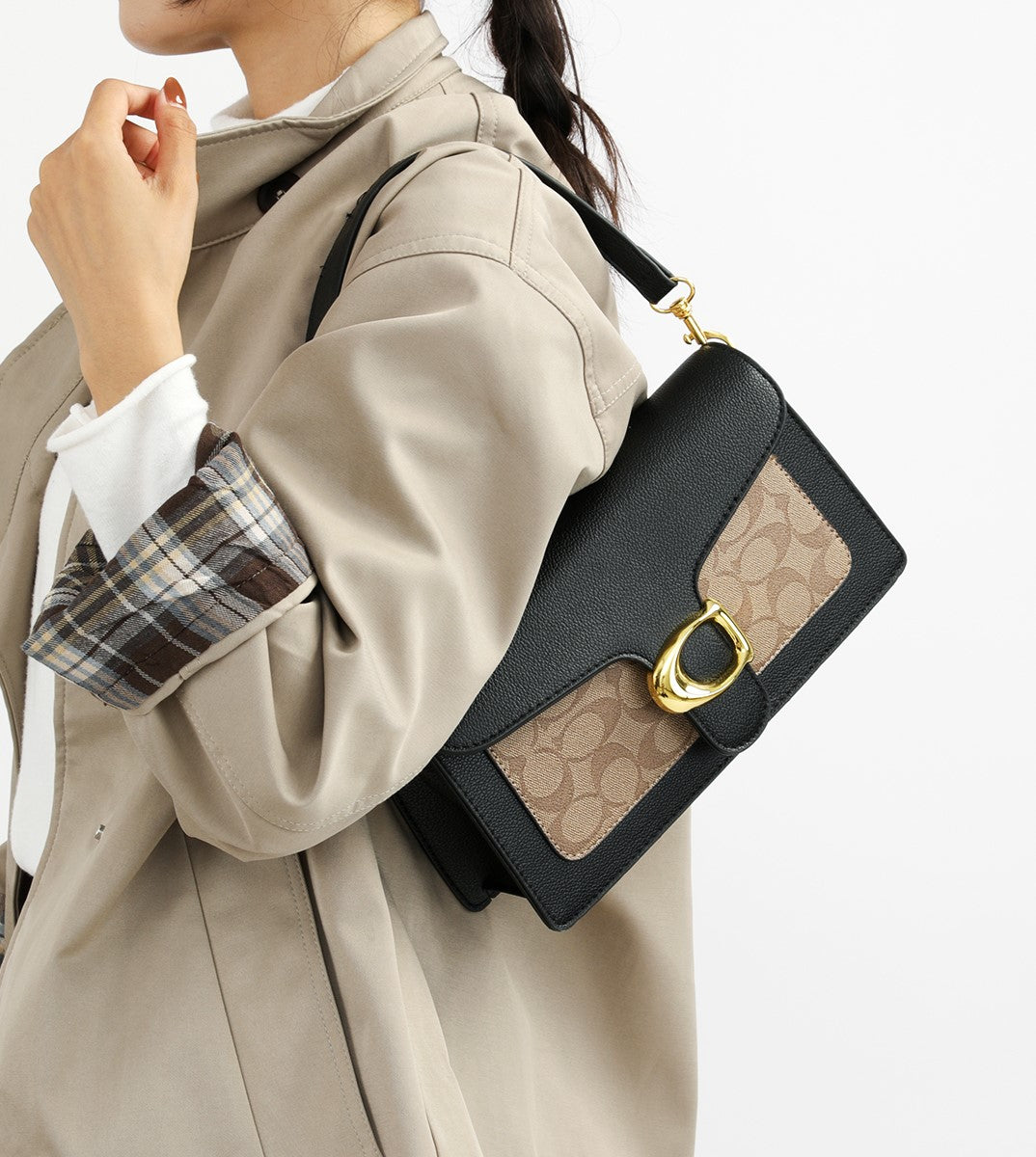 The "Monogram Buckle" Shoulder Bag