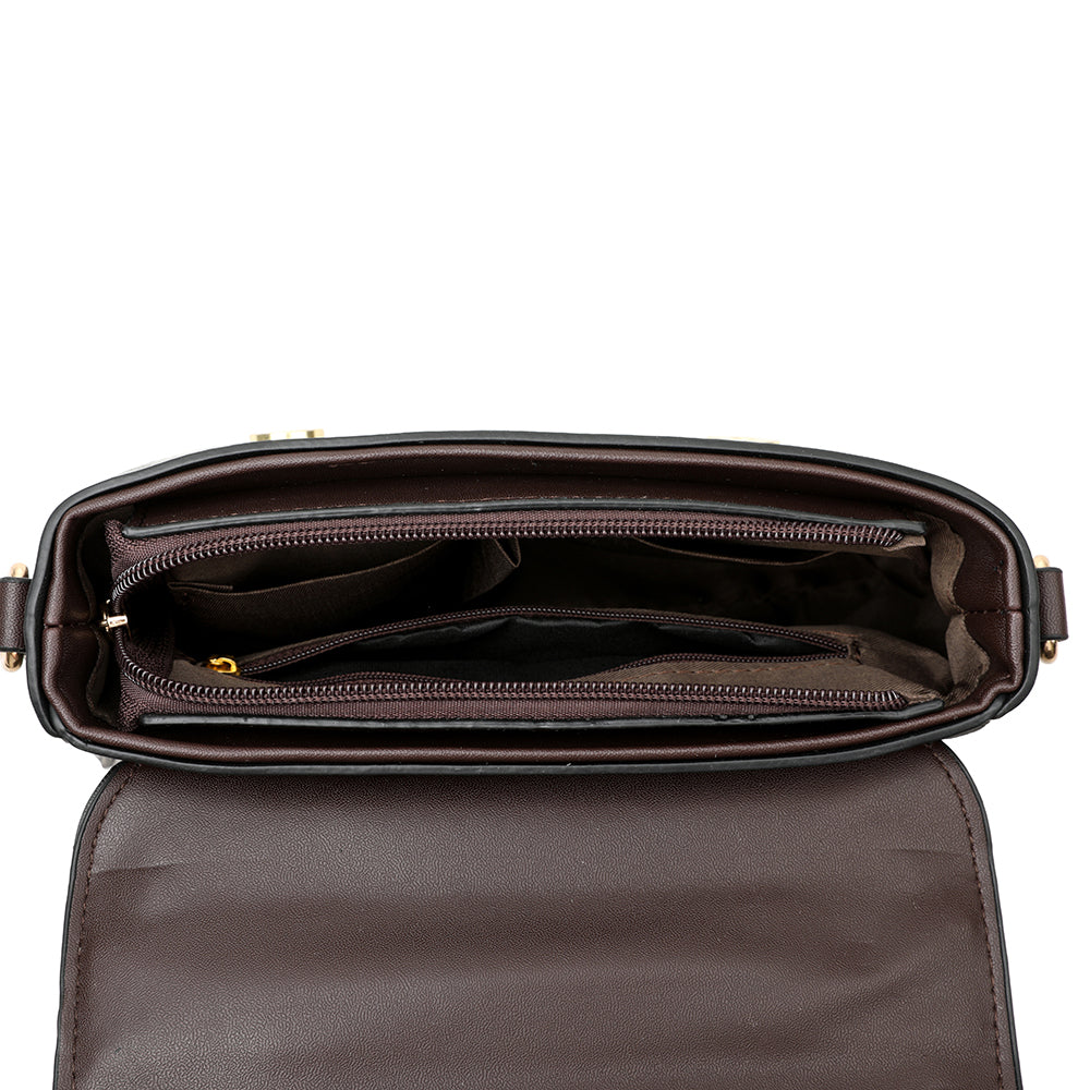 The Equestrian Noir Satchel in Onyx & Umber