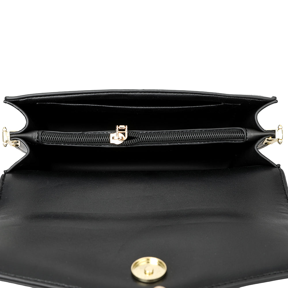 The Parisian Traveler Crossbody in Blanc & Onyx