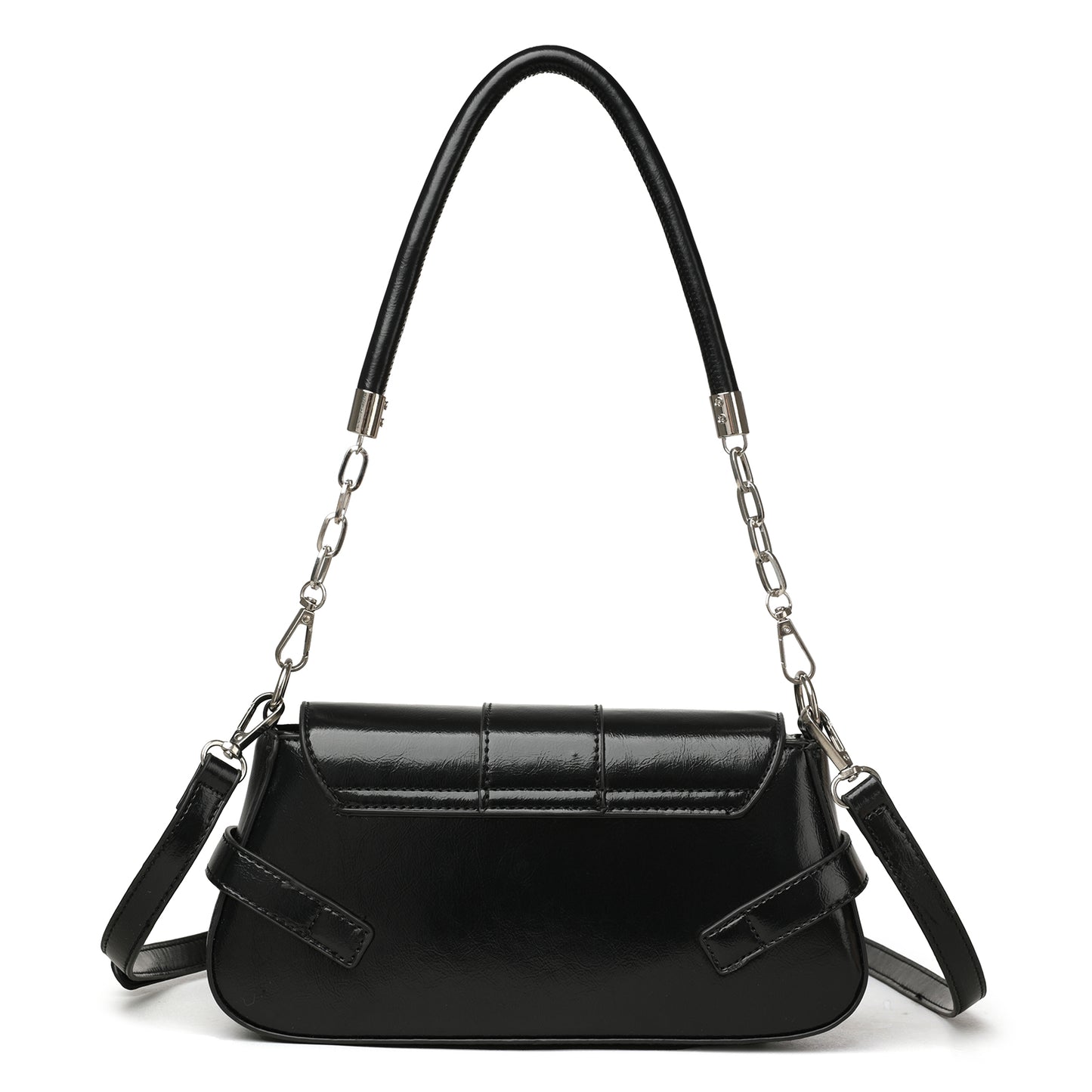 The “Noir Edge” Chain Shoulder Bag