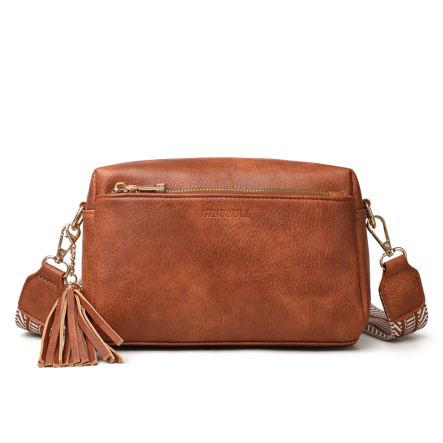 The “Caramel Nomad” Crossbody Bag (Boho Strap Edition)
