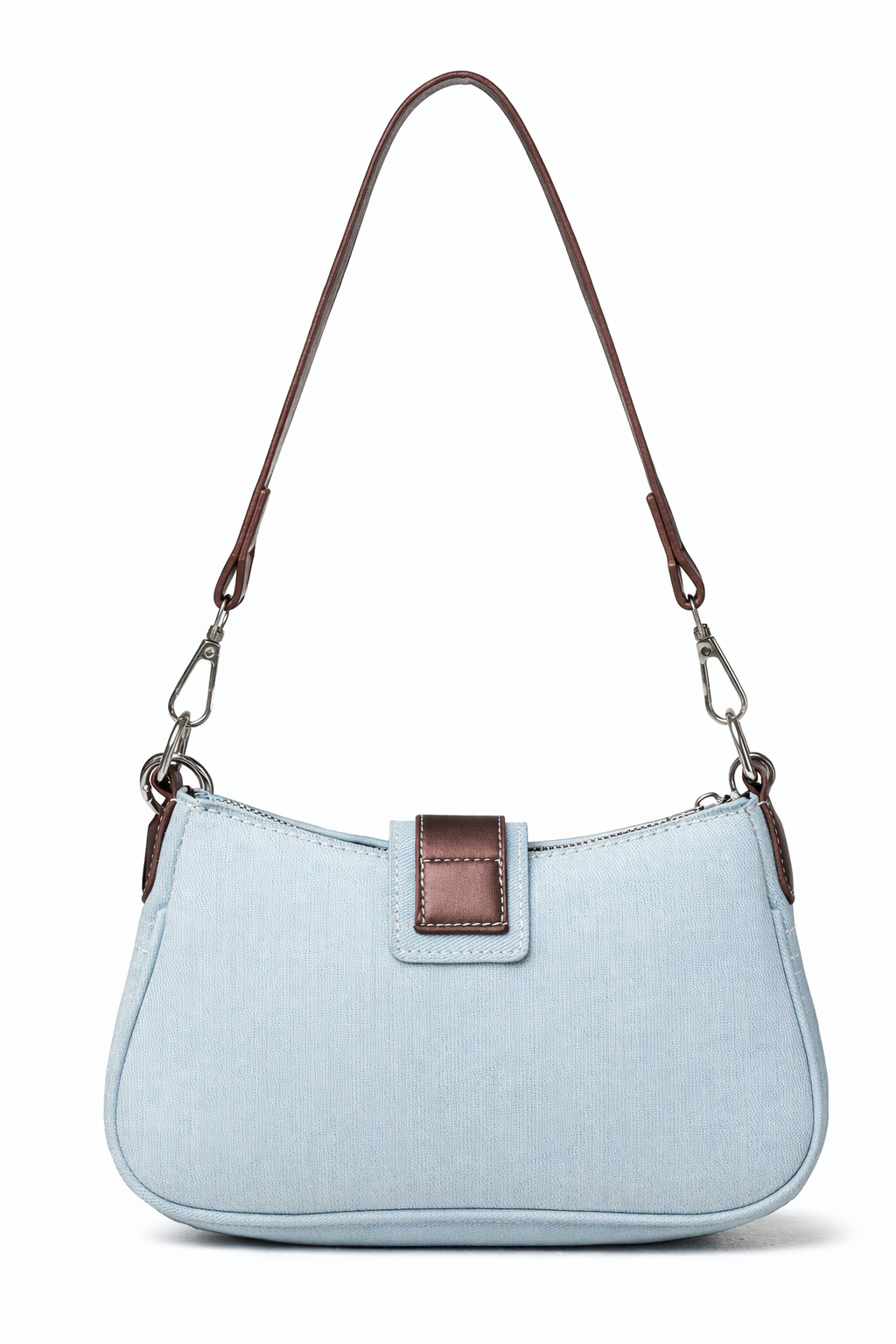 The “Cocoa Pop” Denim Shoulder Bag (Vintage Star Patch)