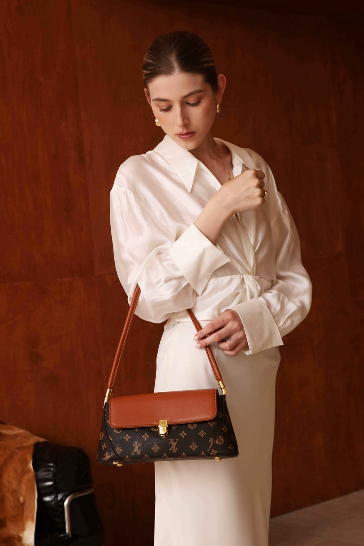 Monogram Shoulder Bag – Tan Brown Edition