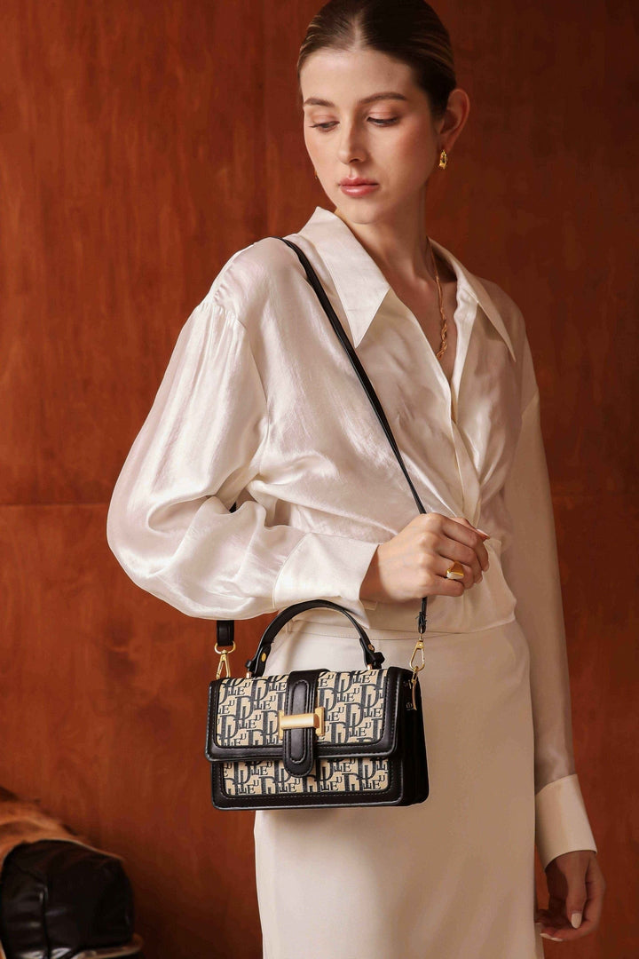 Signature Monogram Top Handle Bag – Black Edition