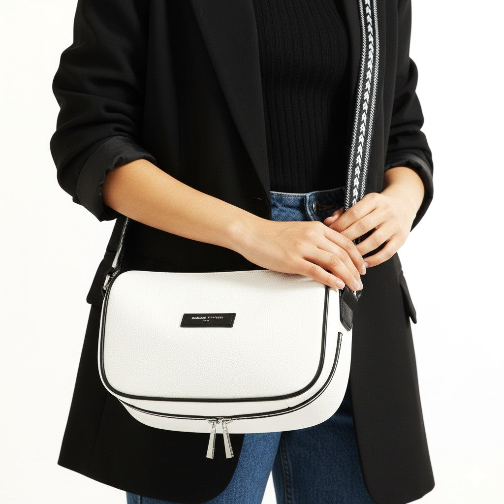 The "Urban Nomad" Cylinder Crossbody (Ivory White)