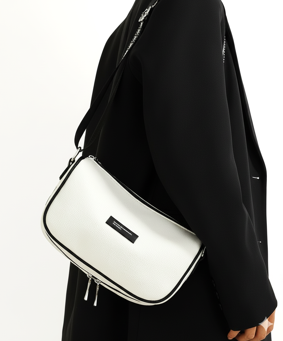 The "Urban Nomad" Cylinder Crossbody (Ivory White)
