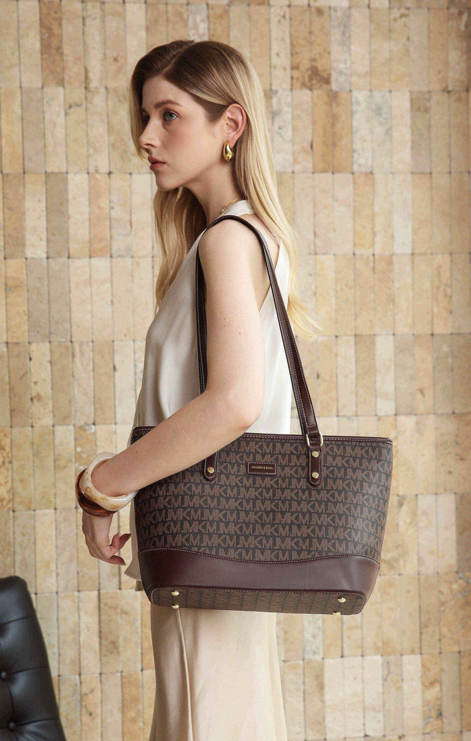 Signature Monogram Tote Bag – Brown Edition