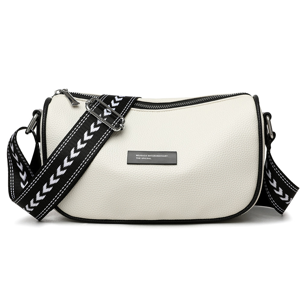 The "Urban Nomad" Cylinder Crossbody (Ivory White)