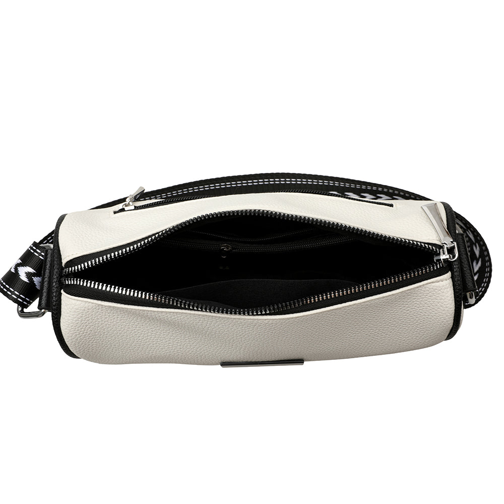 The "Urban Nomad" Cylinder Crossbody (Ivory White)