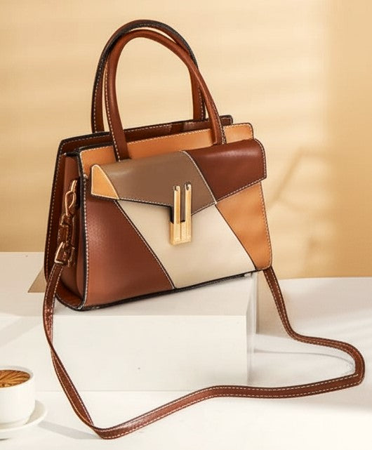 The "Modern Mosaic" Top-Handle Bag