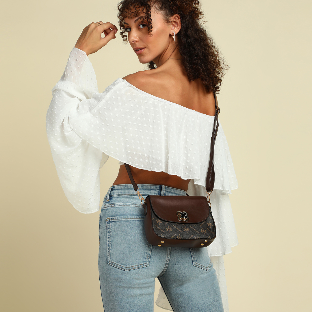 Mocha Bloom Crossbody