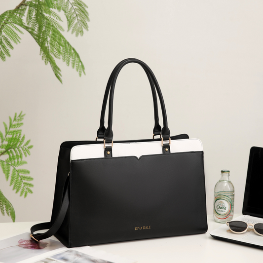 Stellar Monochrome Carryall – Silhouette Executive Laptop Tote