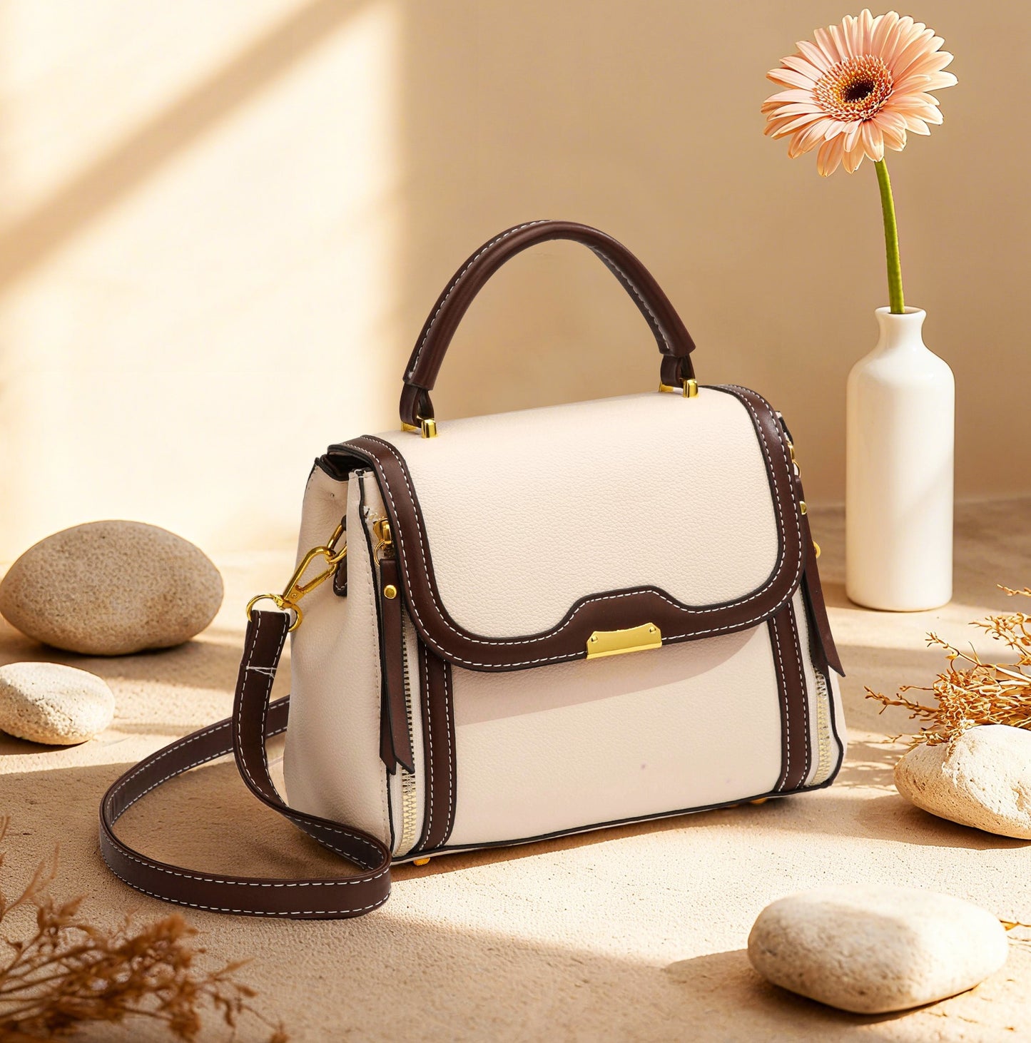 The "Sleek Riviera" Top-Handle Satchel