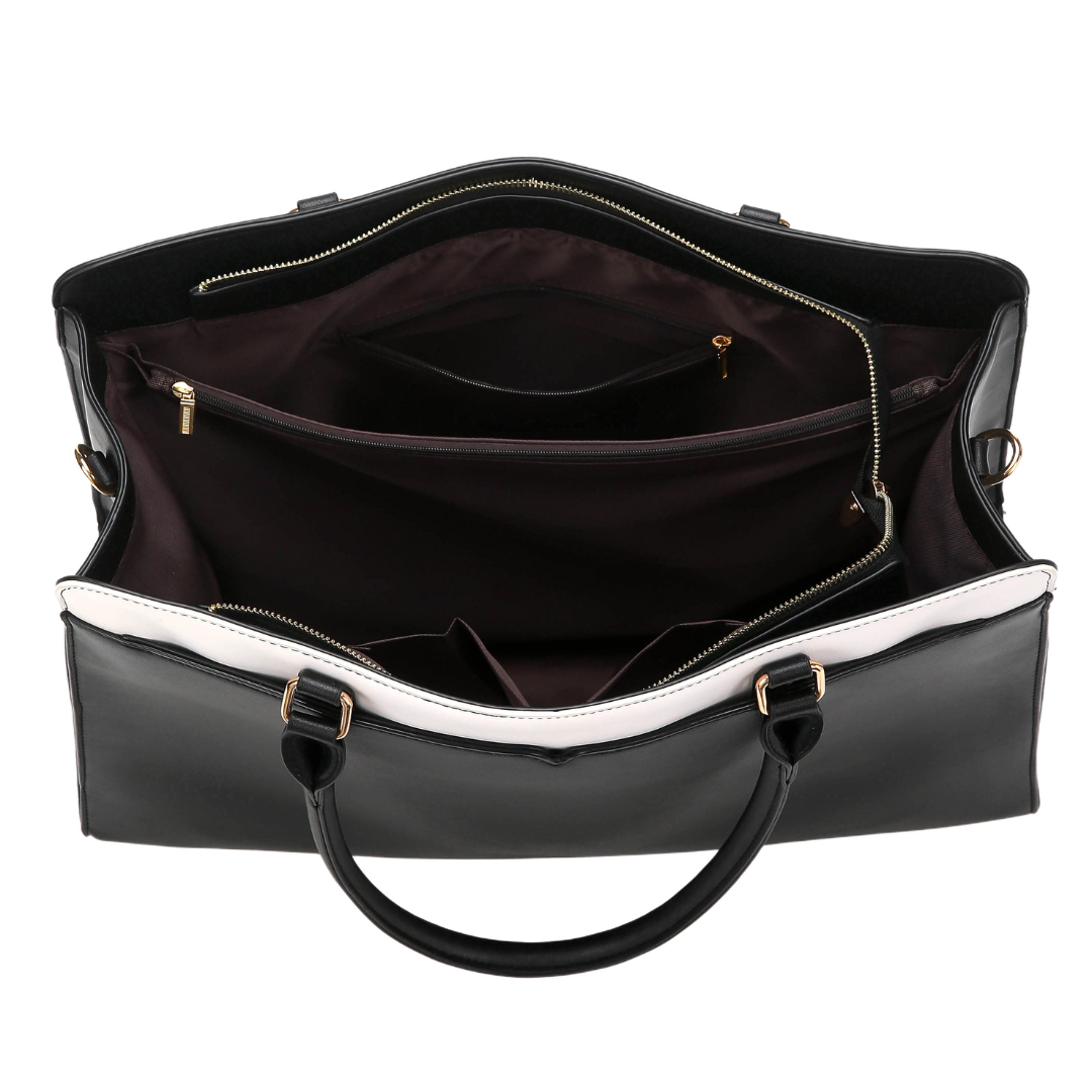 Stellar Monochrome Carryall – Silhouette Executive Laptop Tote