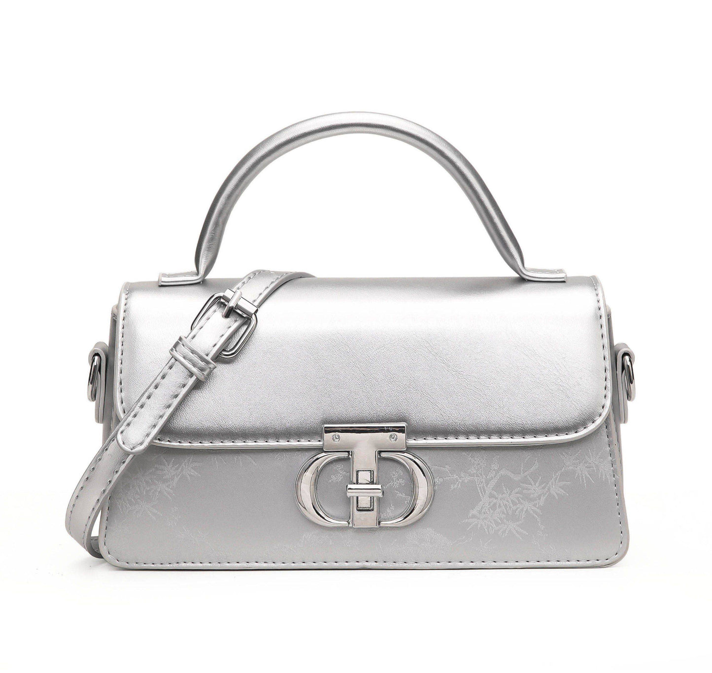 Classic Top Handle Shoulder Bag – Silver Edition