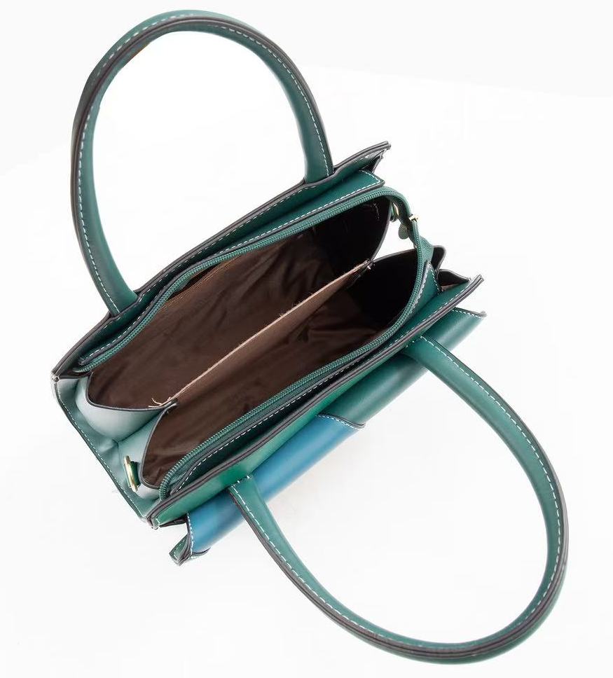 The "Architectural" Color-Block Satchel