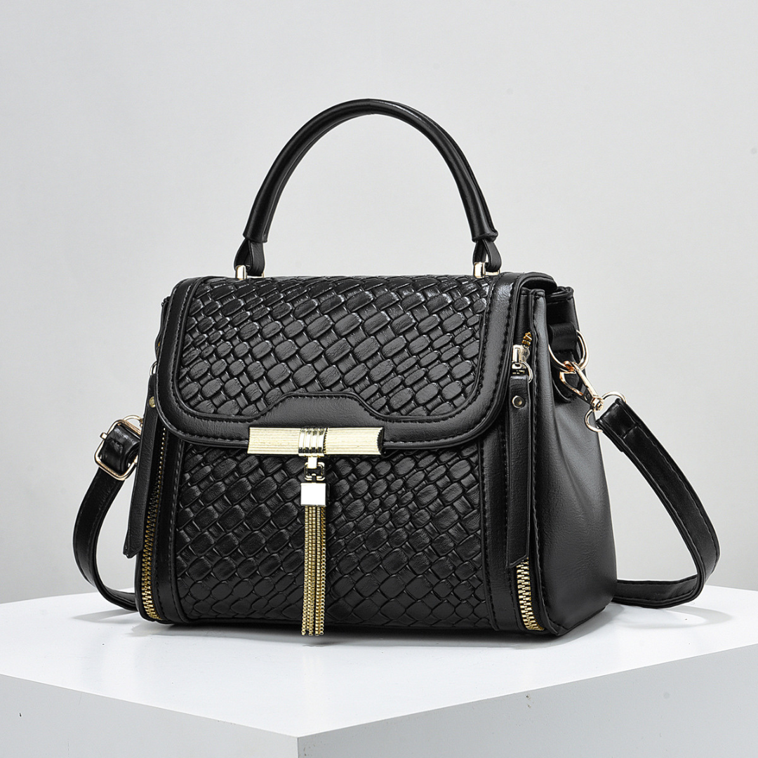 The Croc Charm Satchel – Black Luxe Edition