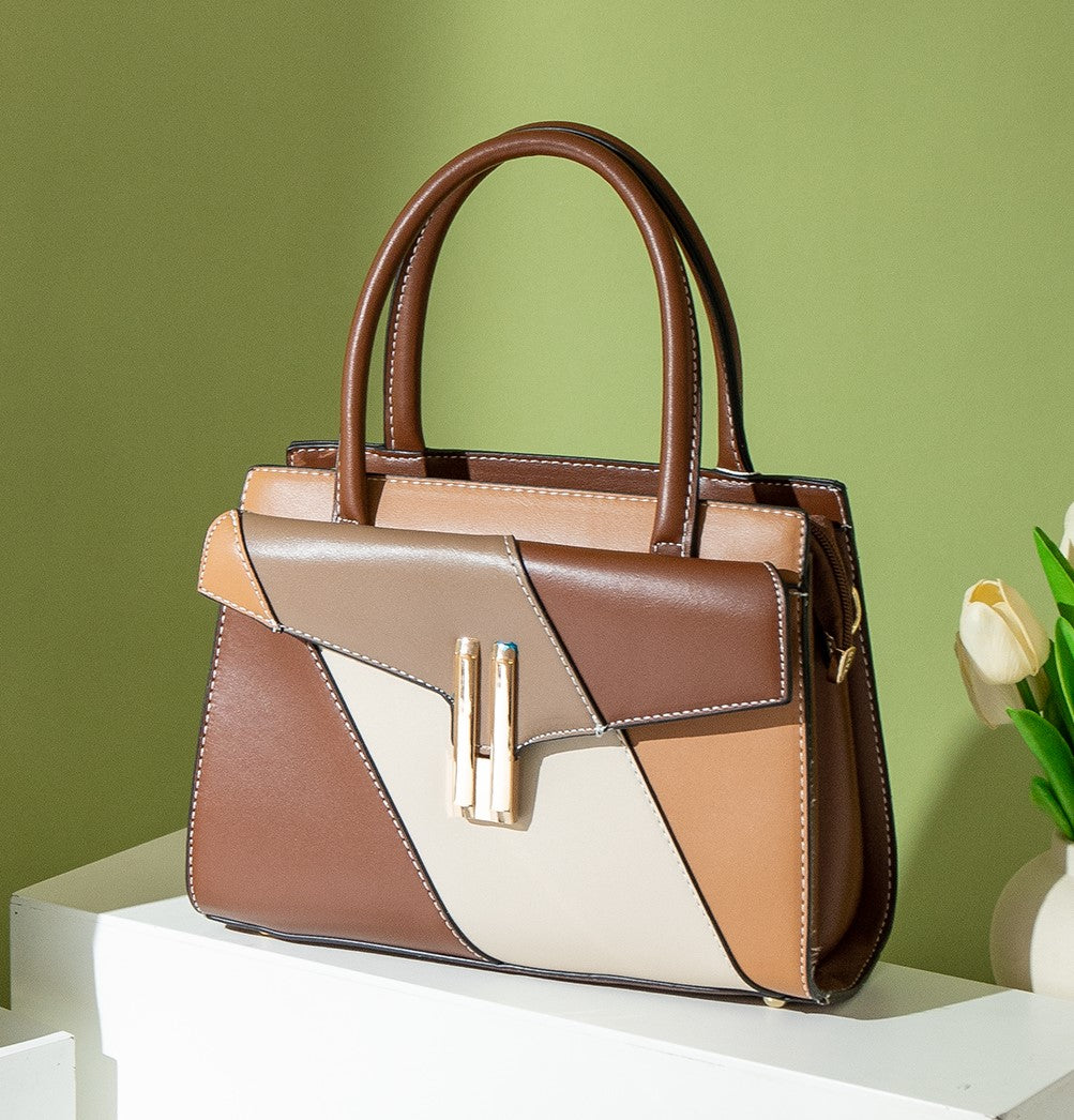 The "Modern Mosaic" Top-Handle Bag
