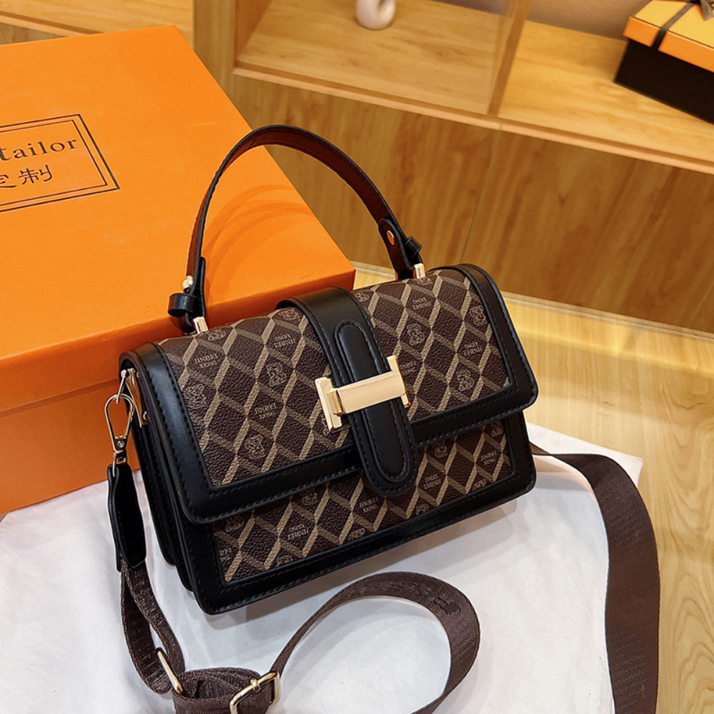 Luxe Grid Satchel