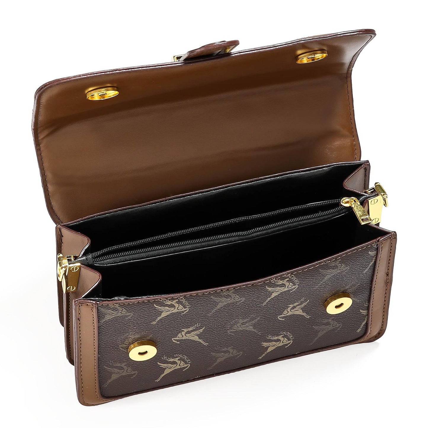 Elegant Structured Top Handle Satchel – Brown Edition