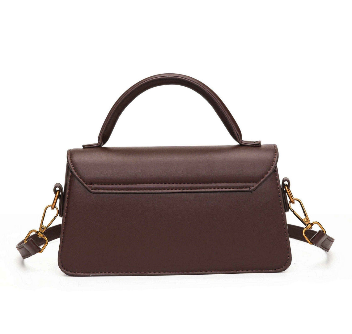 Classic Croc Accent Top Handle Bag – Espresso Brown Edition