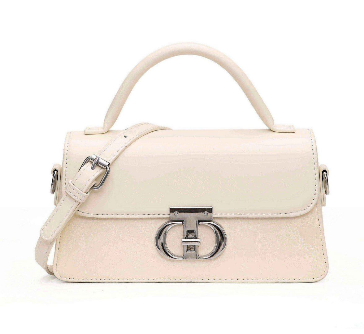 Classic Top Handle Shoulder Bag – Ivory Edition