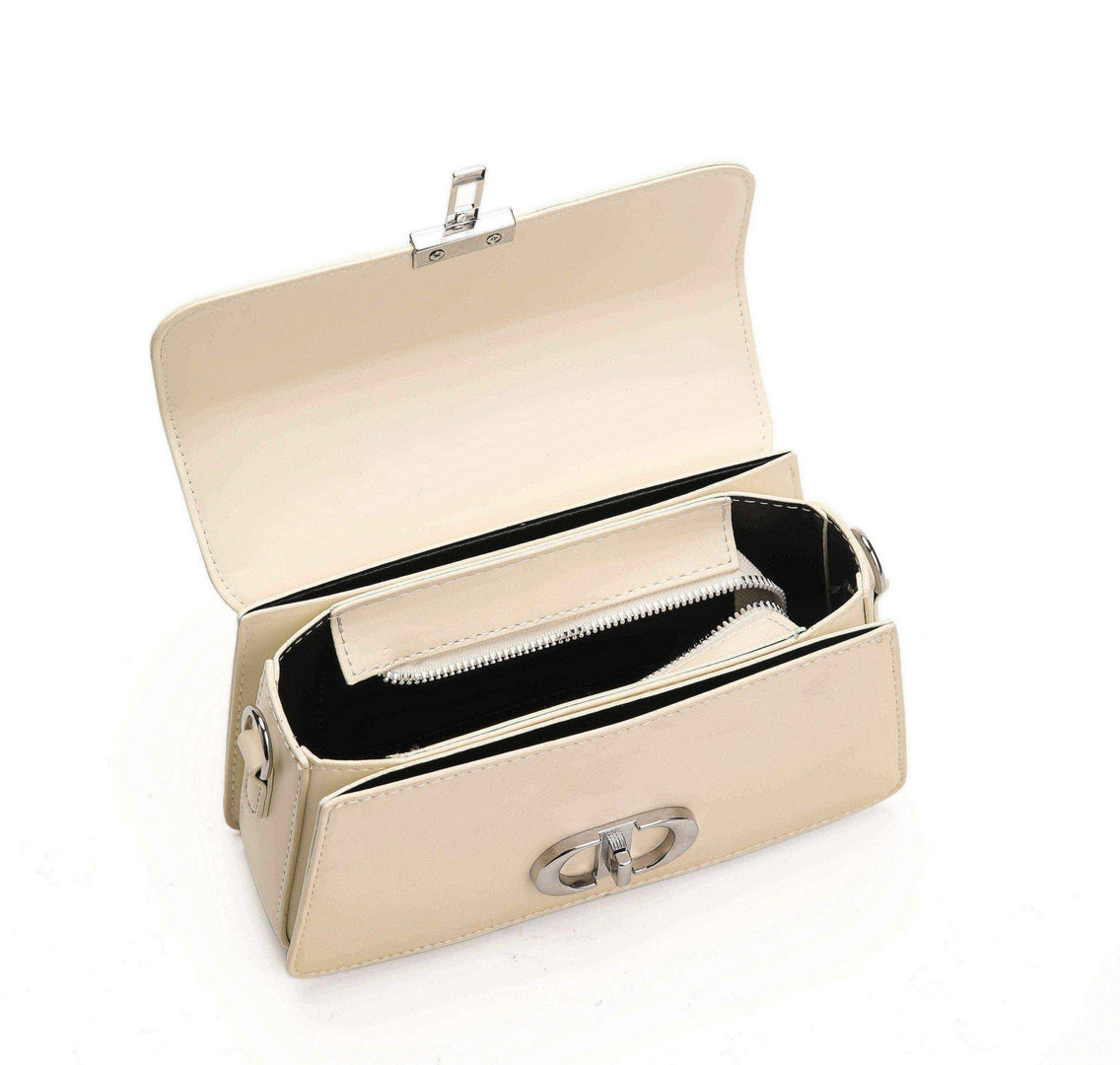 Classic Top Handle Shoulder Bag – Ivory Edition