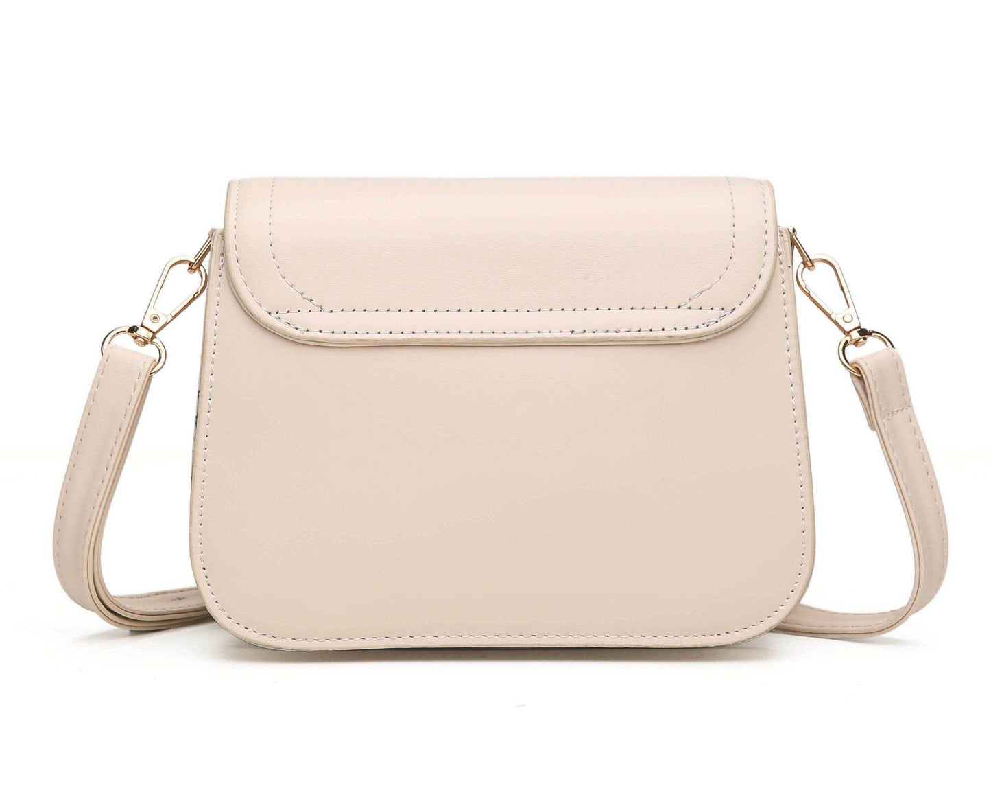 Argyle Mini Crossbody Bag – Beige & White Edition
