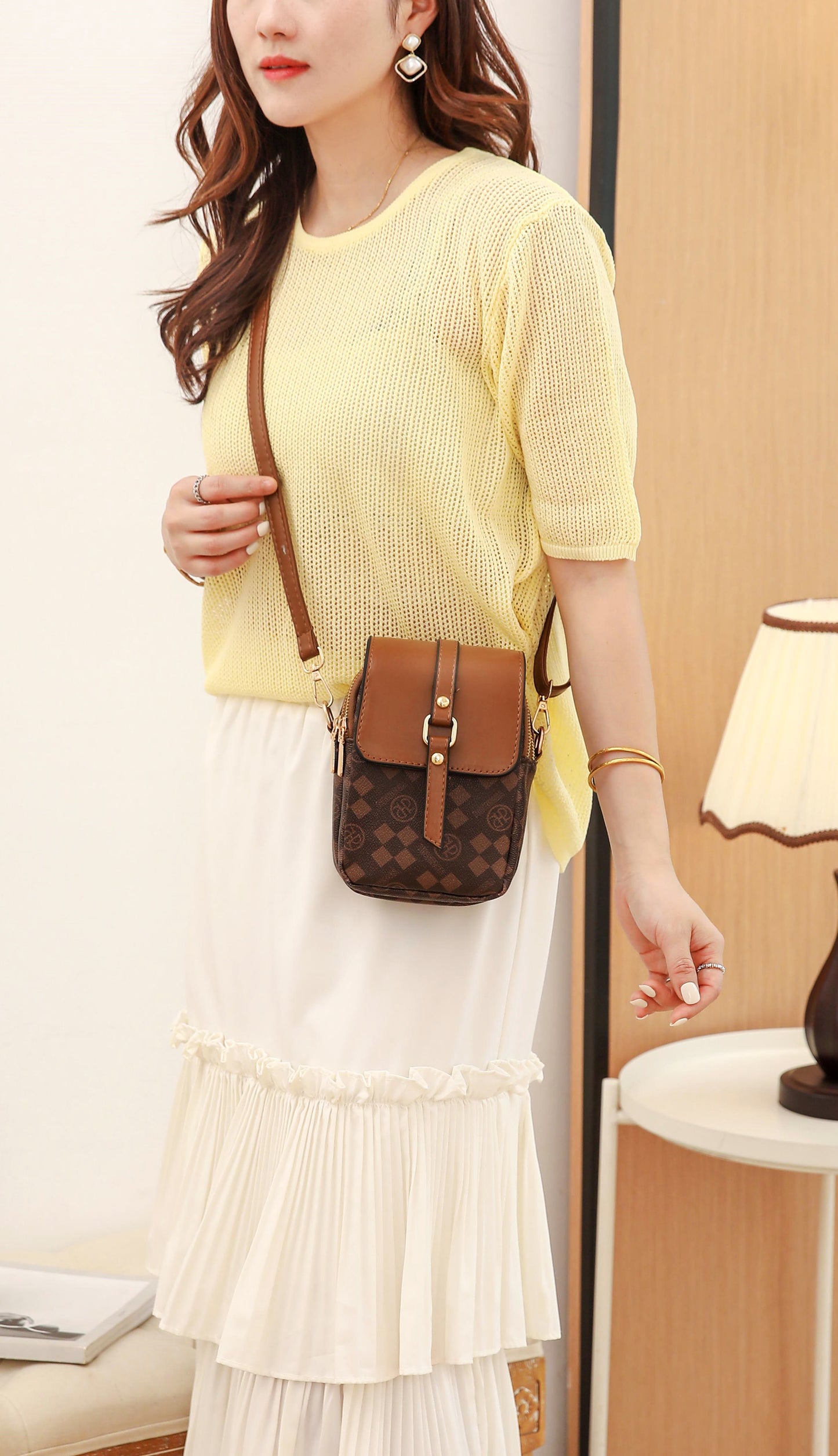 Grid Luxe Crossbody