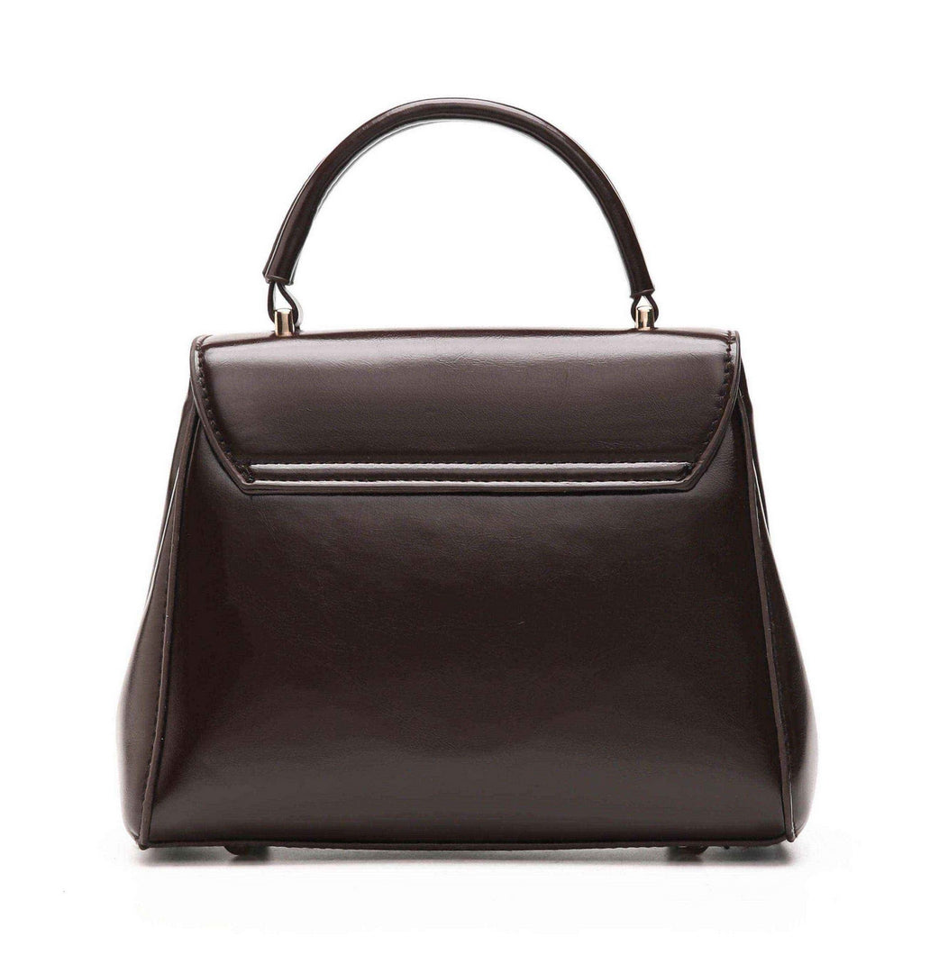 Classic Top Handle Lock Bag – Espresso Brown Edition