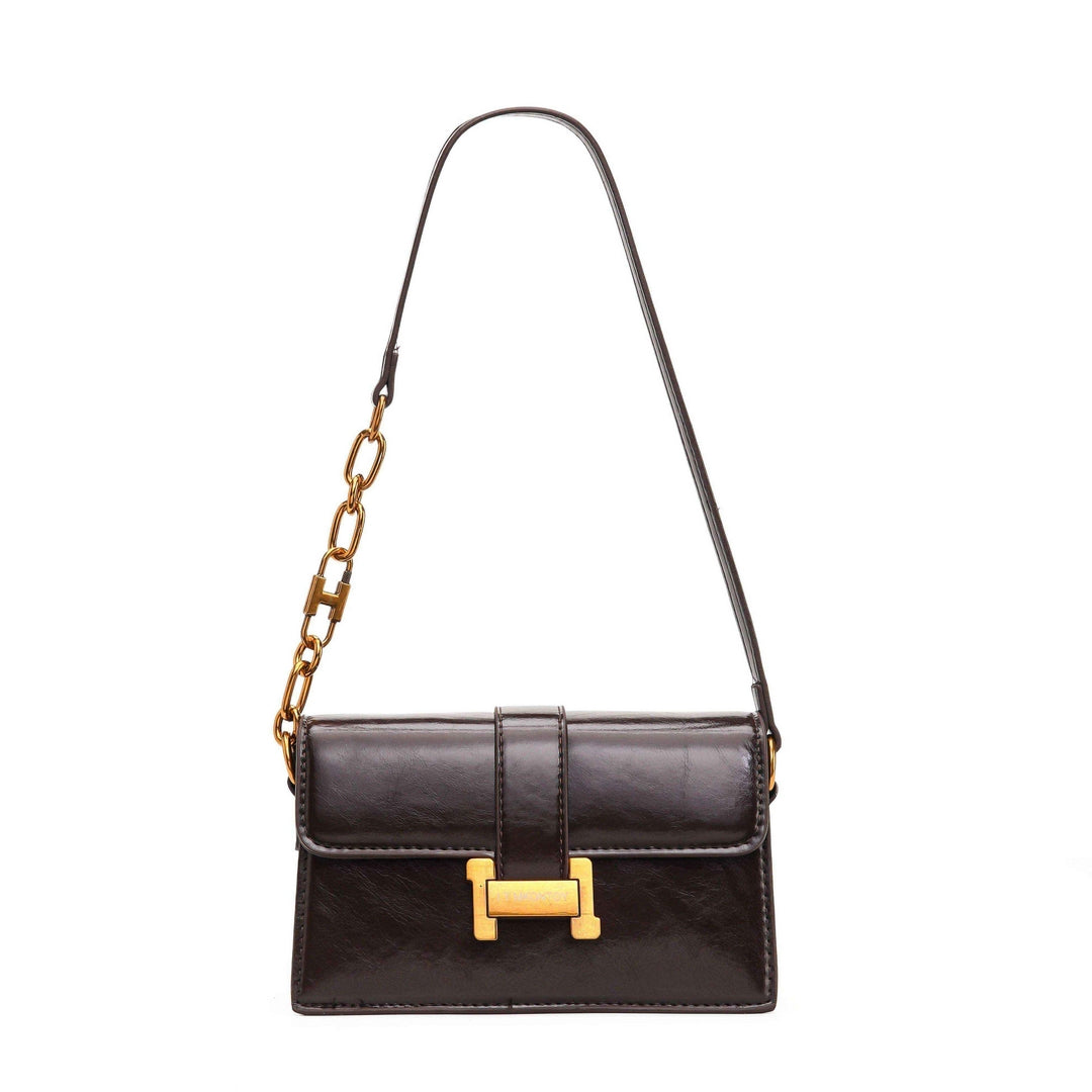 Classic Chain Shoulder Bag – Espresso Brown Edition