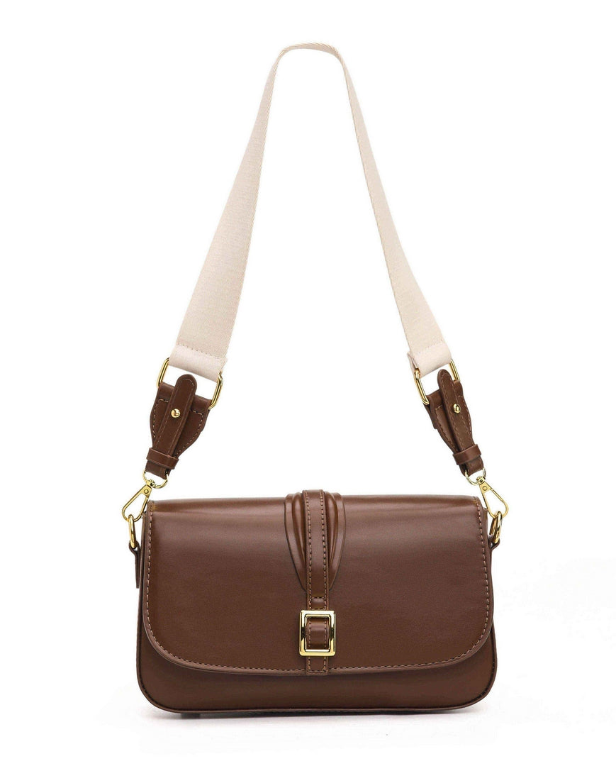 Classic Buckle Crossbody Bag – Brown Edition