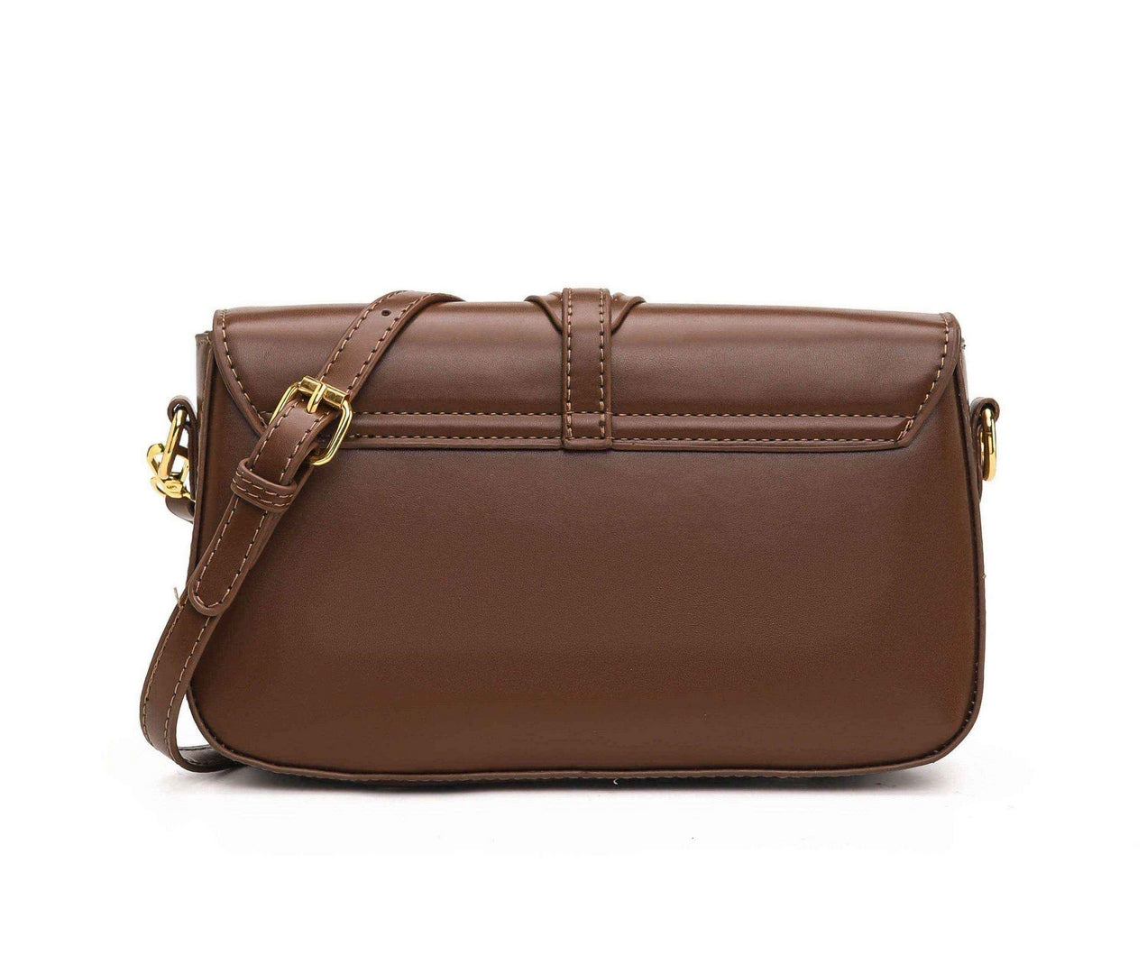 Classic Buckle Crossbody Bag – Brown Edition