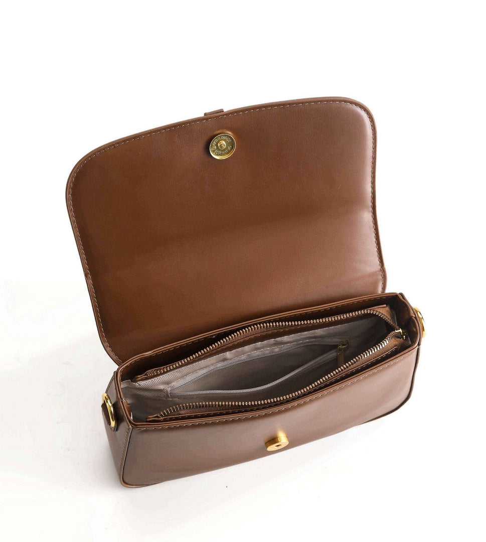 Classic Buckle Crossbody Bag – Brown Edition