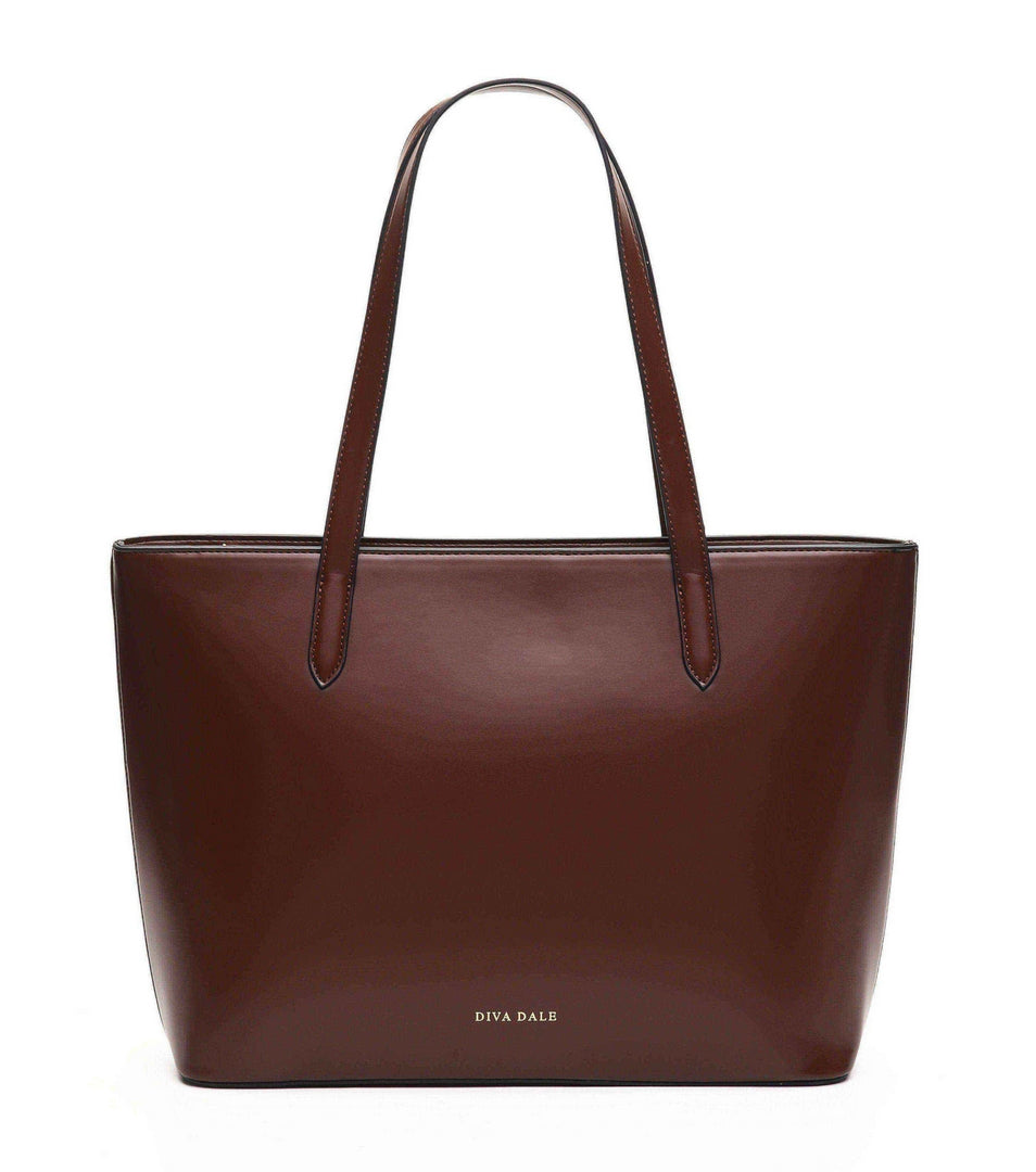 Classic Minimalist Tote Bag – Espresso Brown Edition