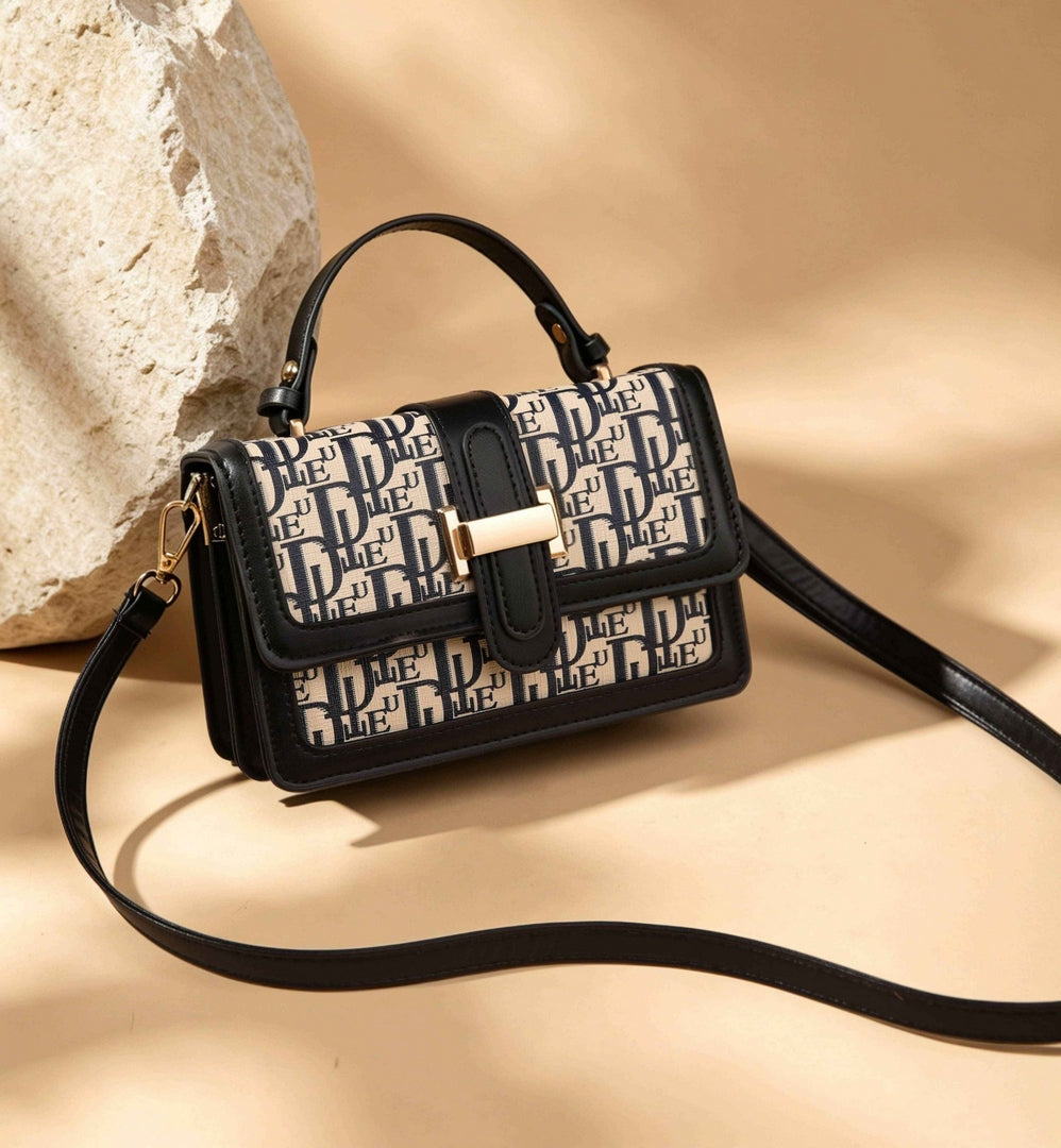 Signature Monogram Top Handle Bag – Black Edition