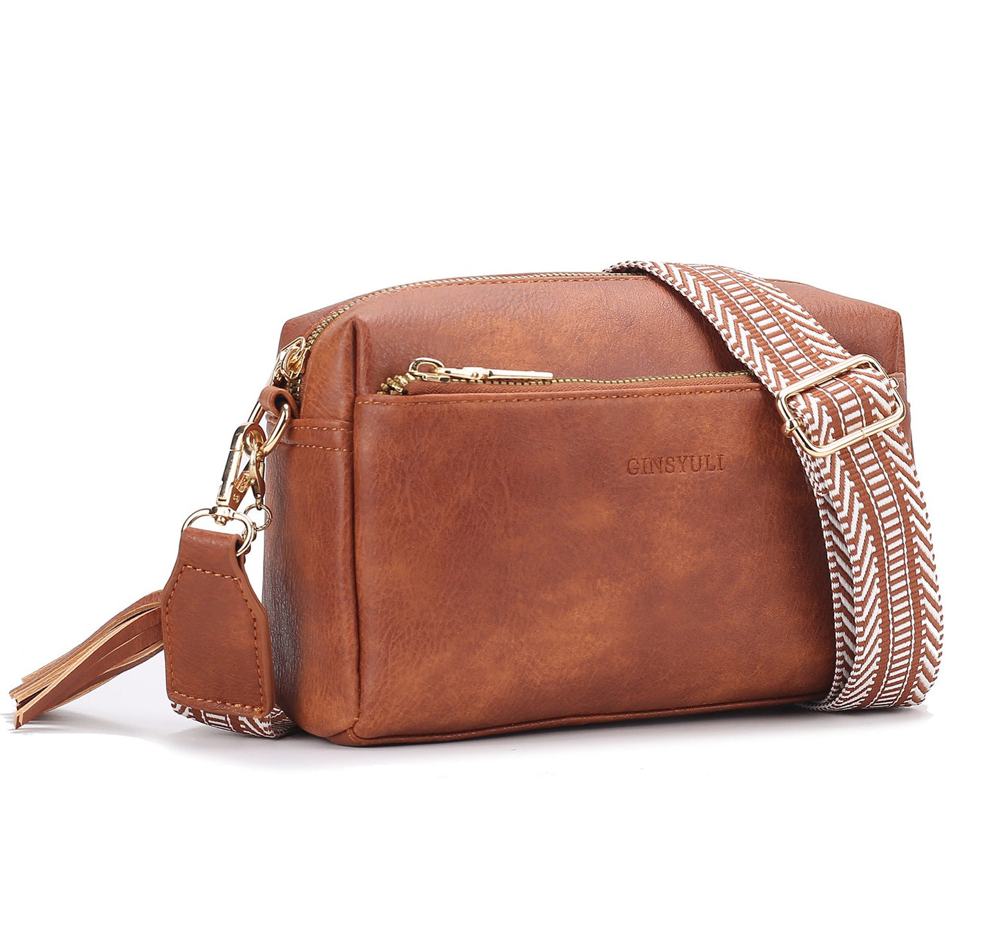 The “Caramel Nomad” Crossbody Bag (Boho Strap Edition)