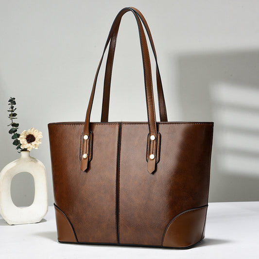 The Executive Minimalist Tote in Roasted Chestnut