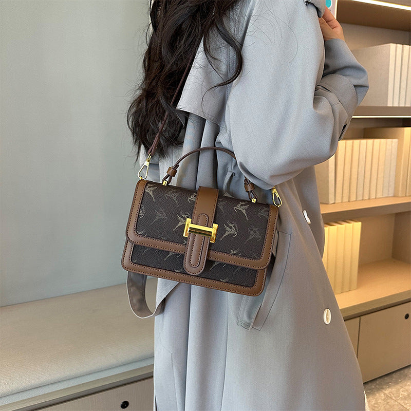 Elegant Structured Top Handle Satchel – Brown Edition